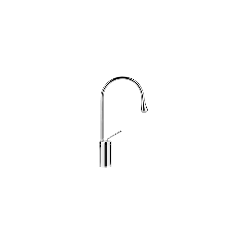 GOCCIA Medium short spout basin mixer without waste with GESSI connection hoses