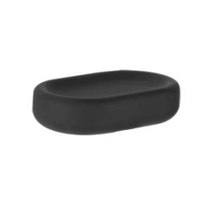 GOCCIA ACCESSORIES GESSI schwarze freistehende Seifenschale aus GRES