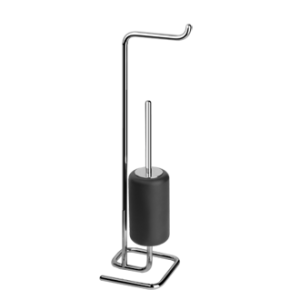 GOCCIA ACCESSORIES Stehleuchte mit Rollenhalter und Toilettenbürstenhalter in Schwarz GESSI GRES
