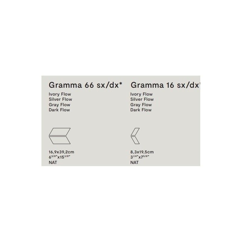 WATERFALL GRAMMA 8,3x19,5 DX SILVER FLOW NAT - LEA CERAMICA LG0WFD3 LEA CERAMICHE - 1