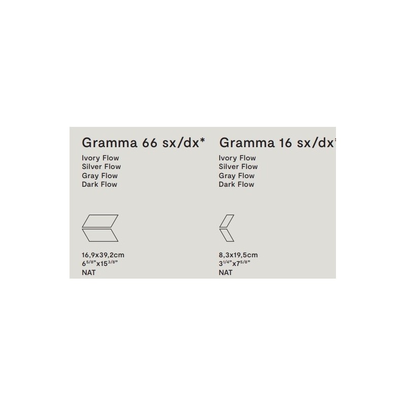 WATERFALL GRAMMA 16,9x39,2 SX DARK FLOW NAT - LEA CERAMICA LGZWFS0 LEA CERAMICHE - 1