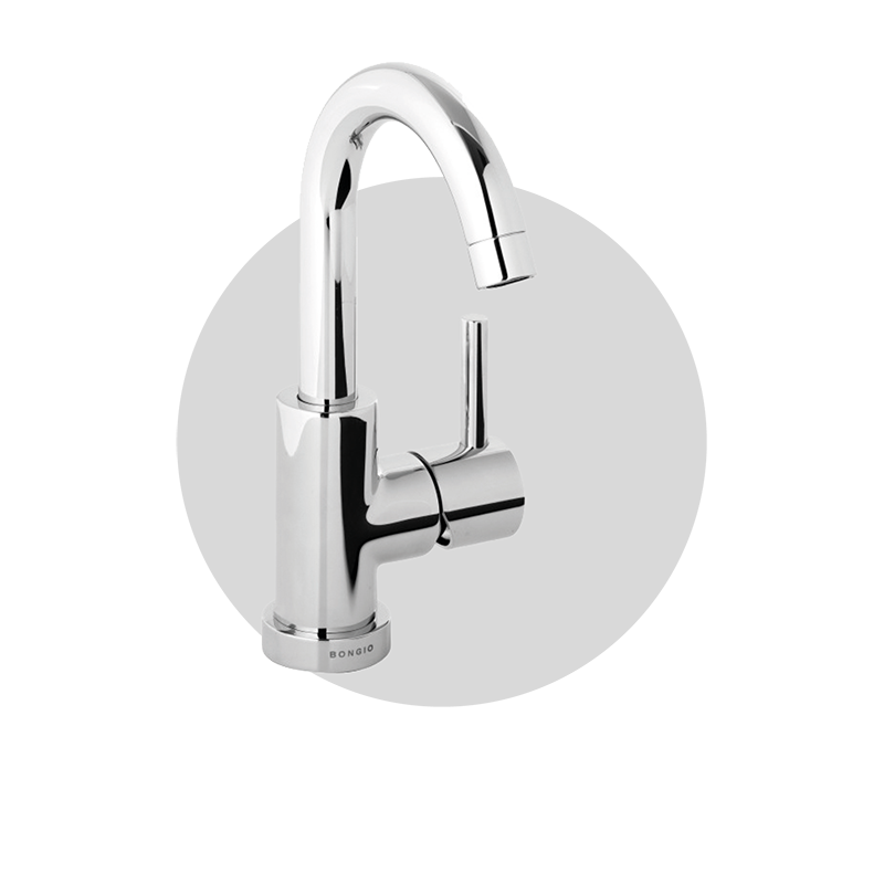 T LEVA LATERALE Basin Mixer short swivel spout with pop-up waste 1.1/4" Chrome  Bongio 32581 BONGIO RUBINETTERIE  - 1