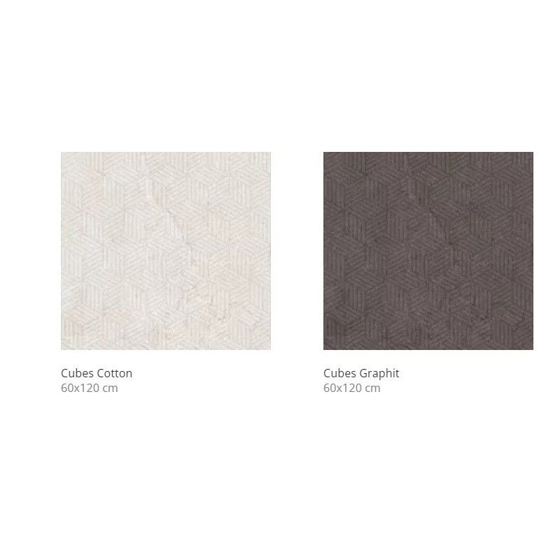 STONE LIFE CUBES GRAPHITE 6MM 60X120 SQ - CONTEMPORARY DESIGN FLORIM  779342 CONTEMPORARY DESIGN FLORIM - 1