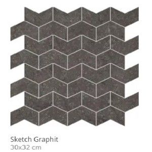 STONE LIFE SKETCH GRAPHITE MOSAIQUE 30X32 - CONTEMPORARY DESIGN FLORIM  779351 CONTEMPORARY DESIGN FLORIM - 1