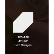 AROMAS Cocoa Mat Gem Hexagon 9mm - GIGACER 9AROMCOCOGEMHEXMAT GIGACER - 1