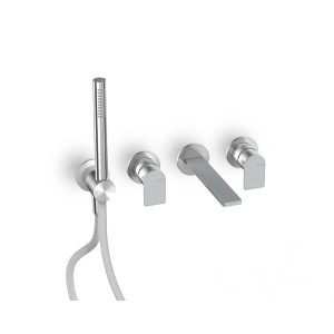 Q316 Built-in bathtub mixer with 230mm jet - 2 mixers - complete - without flex - Taps Zazzeri 3400 J401 A00  - 1