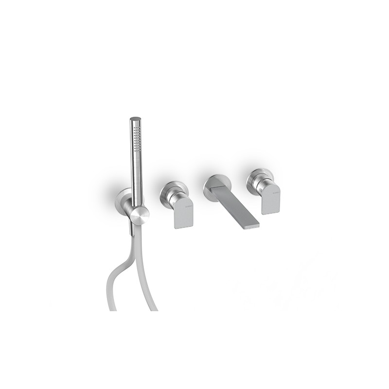 Q316 Gruppo vasca da incasso getto da 230mm - 2 Miscelatori - completo - senza flex - Rubinetteria Zazzeri 3400 J401 A00  - 1