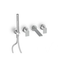 Q316 Mitigeur de baignoire à encastrer avec jet 230 mm - 2 mitigeurs - complet - sans flexible - Robinetterie Zazzeri  - 1