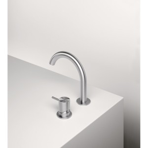 Z316 Mitigeur lavabo à poser avec bec pivotant L145 x h90mm - Rubinetteria Zazzeri 3300 1108 A01  - 1
