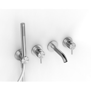 Z316 Built-in bathtub group with 120mm jet 2 mixers - without flex - Rubinetteria Zazzeri 3300 i401 AB0  - 1