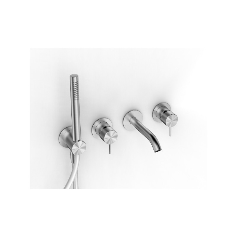 Z316 Eingebaute Badewannengruppe mit 120-mm-Düse, 2 Mischbatterien – ohne Flex – Rubinetteria Zazzeri 3300 i401 AB0  - 1