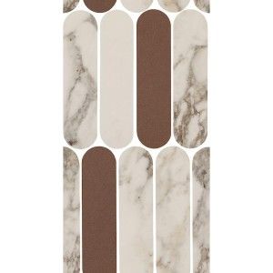 CHARM EXPERIENCE CALACATTA PINK/FIAMMA MOSAIK OVALI GELAEPPT  19,5X37 - ITALGRANITI CH01MOVLX ITALGRANITI GROUP - 1