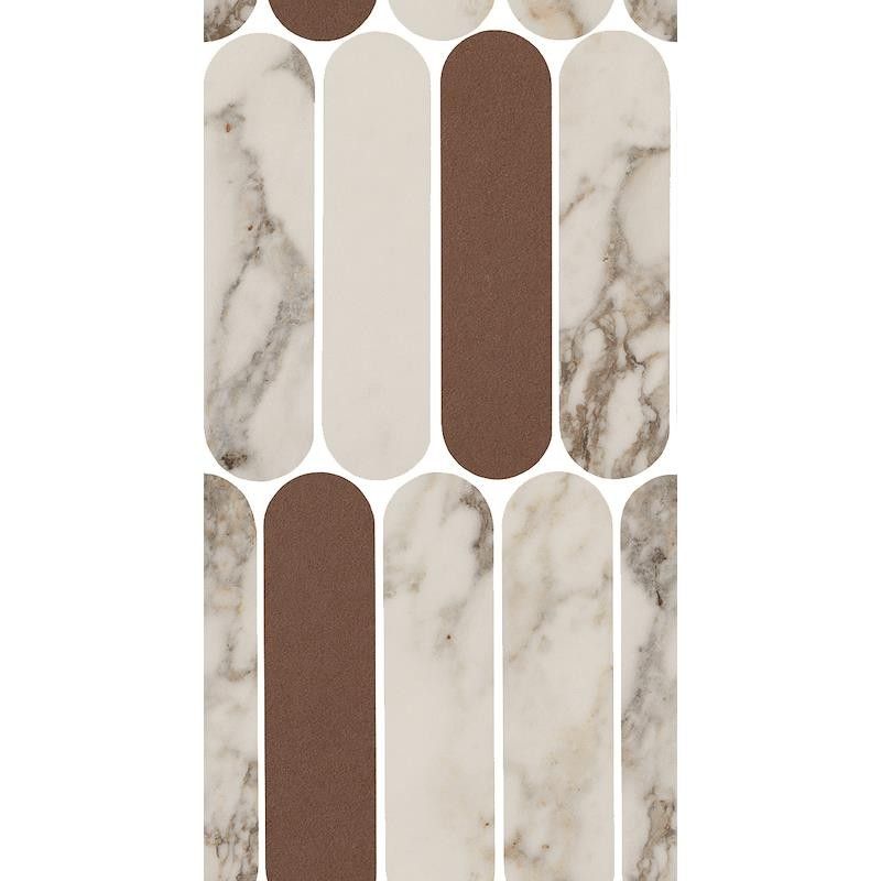 CHARM EXPERIENCE CALACATTA PINK/FIAMMA MOSAIC OVALI LAPPED 19,5X37 - ITALGRANITI CH01MOVLX ITALGRANITI GROUP - 1