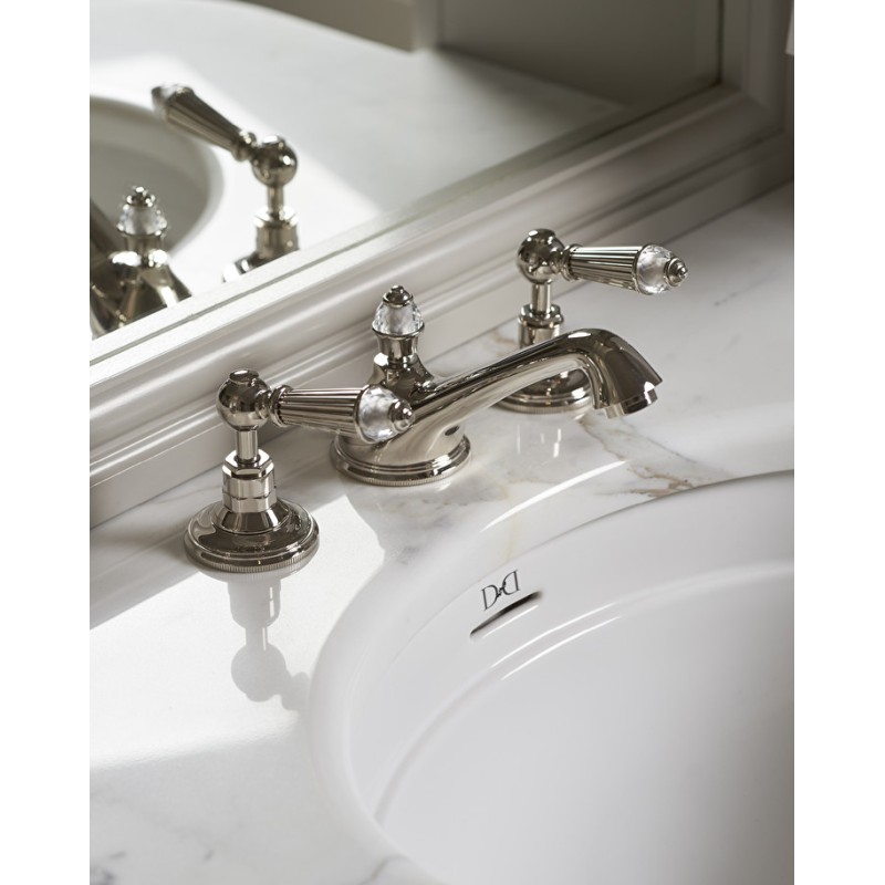 Diamond 3-hole basin mixer with pop-up waste - Polished Nickel DEVON&DEVON - 1