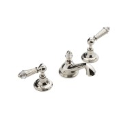 Mitigeur de bidet 3 trous Diamond avec garniture de vidage - Nickel Poli DEVON&DEVON - 1