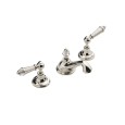Mitigeur de bidet 3 trous Diamond avec garniture de vidage - Nickel Poli DEVON&DEVON - 1