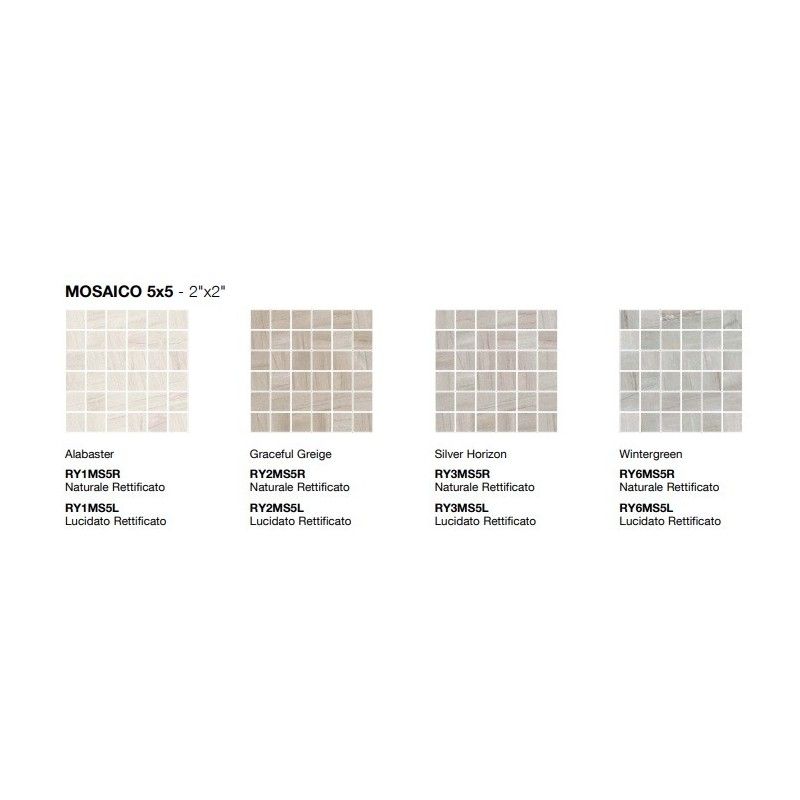 CRYSTAL WINTERGREEN  MOSAIQUE 5X5 BRILLANT  SQ  - COEM RY6MS5L COEM - 1