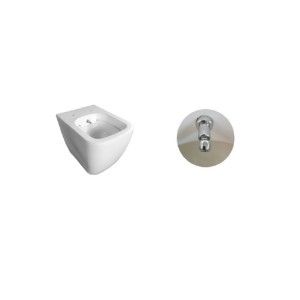 BIANCA RIMLESS mounted WC with integrated bidet 360x525 HATRIA HATRIA - 1