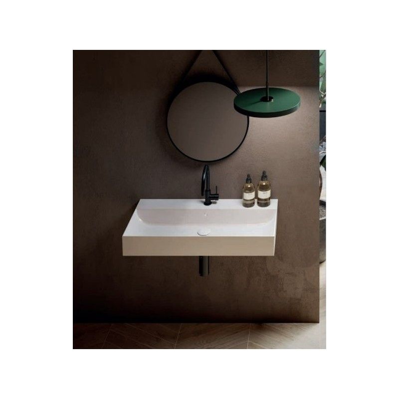 BAHIA 13 Lavabo 80X46,5 Monotrou avec trop-plein Blanc    HATRIA