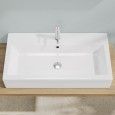 BAHIA 13 Washbasin 80X36,5 Single hole with overflow White HATRIA HATRIA - 1