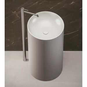 FREESTANDING WASHBASINS Solid surface washbasin FW_01 Matt White/Cement 44x87 HATRIA HATRIA - 2