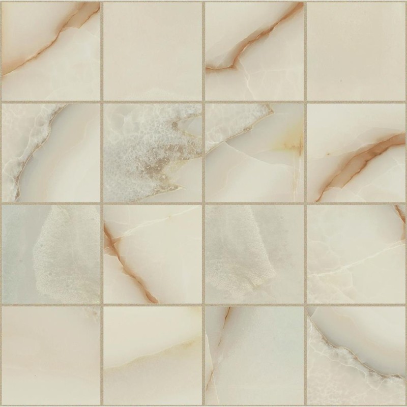 BIJOUX ONYX BLANCHE GLOSSY 6MM MOSAICO  7,5X7,5  - LUXURY DESIGN FLORIM 767615 FLORIM LUXURY DESIGN - 1