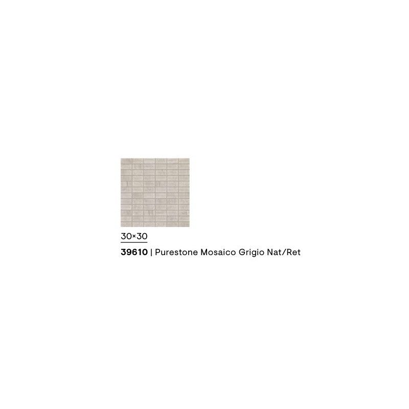 PURESTONE MOSAICO GRIGIO NATURALE RETTIFICATO 30X30 - CERAMICHE PIEMME 39610 PIEMME CERAMICHE - 1