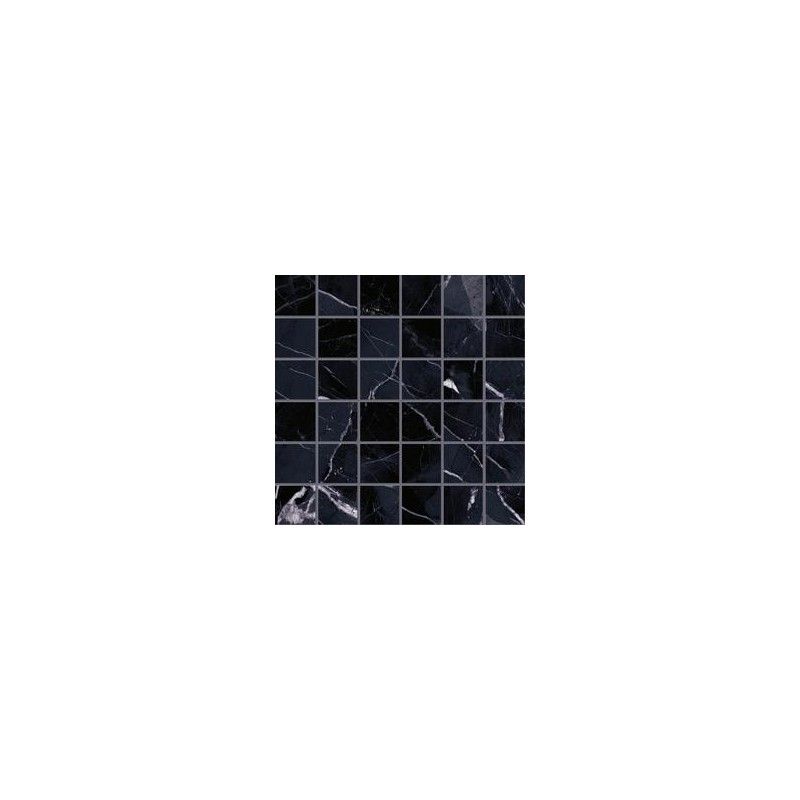 TELE DI MARMO REVOLUTION  30X30  MOSAIK 5X5 CALACATTA BLACK NATURALE - EMILCERAMICA  EHNY EMILCERAMICA - 1