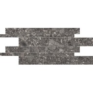 LOMBARDA MOSAICO LISTELLI 30X60 SFALSATI NERO NATURALE - ERGON EMILGROUP EDHA ERGON EMILGROUP - 1