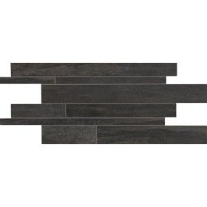 STONE PROJECT 30X60 MOSAIQUE LISTELLI  M63669 SFALSATI BLACK MIX - ERGON EMILGROUP E1EZ ERGON EMILGROUP - 1