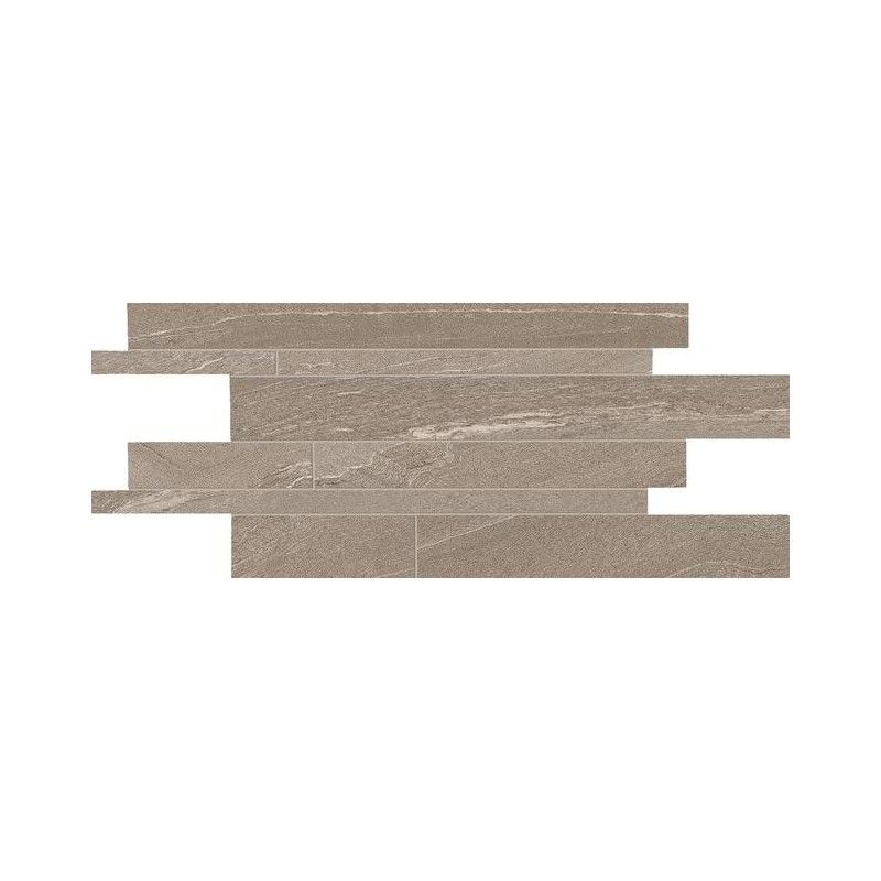 STONE TALK 30X60 MOSAICO LISTELLI M63G96R TAUPE MARTELLATA RETTIFICATO - ERGON EMILGROUP EDQR ERGON EMILGROUP - 1