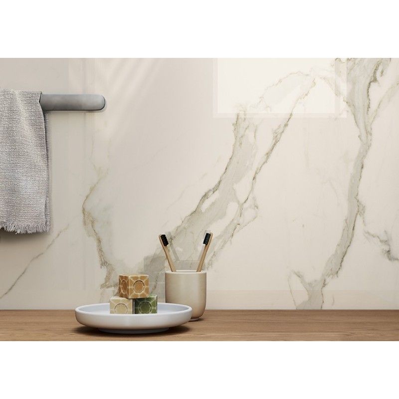 Infinito 2.0 CALACATTA LIGHT GLOSSY 60X120 cm 6,5 mm  - CERAMICA FONDOVALLE INF1534 CERAMICA FONDOVALLE - 1