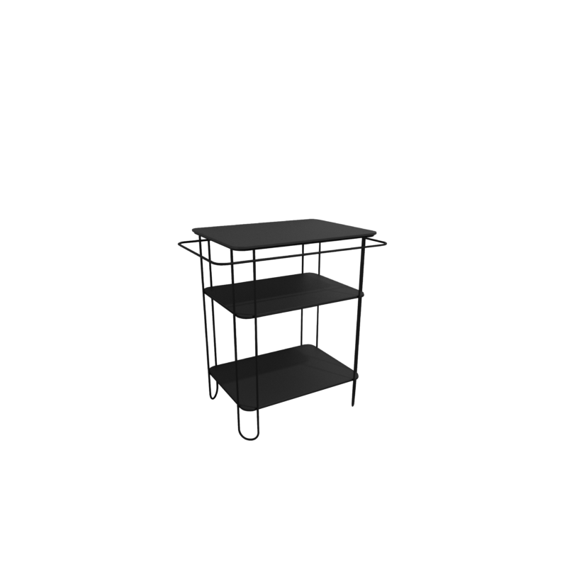 copy of FILO 75 Structure en acier inoxydable avec étagères et plateau Noir Mat CERAMICA FLAMINIA FI75SVNE CERAMICA FLAMINIA - 1