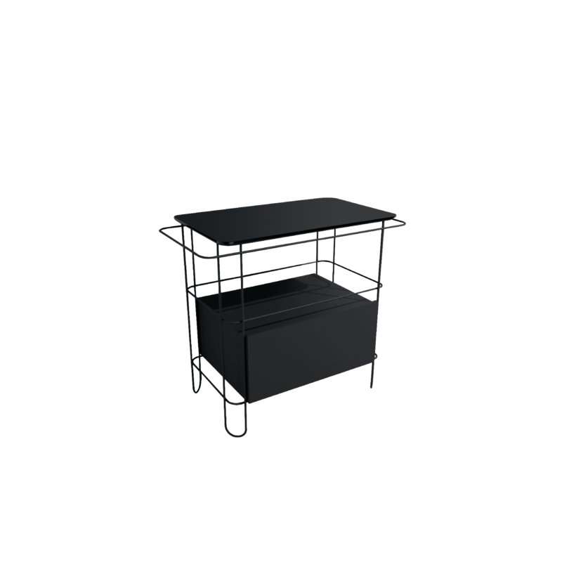 Struttura in acciaio inox con top in gres e cassetto in legno laccato Ceramica Flaminia FI75SCNE CERAMICA FLAMINIA - 1