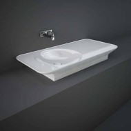 VALET Wall-hung washbasin 112 cm right shelf Rak Ceramics VALWB11200AWHA RAK CERAMICS - 1