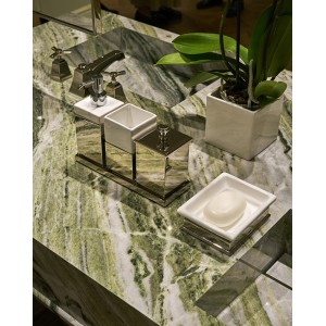 copy of CUBE Countertop soap dish L14.5xH4.3xD11.7 with chrome finish DEVON & DEVON DEVON&DEVON - 2