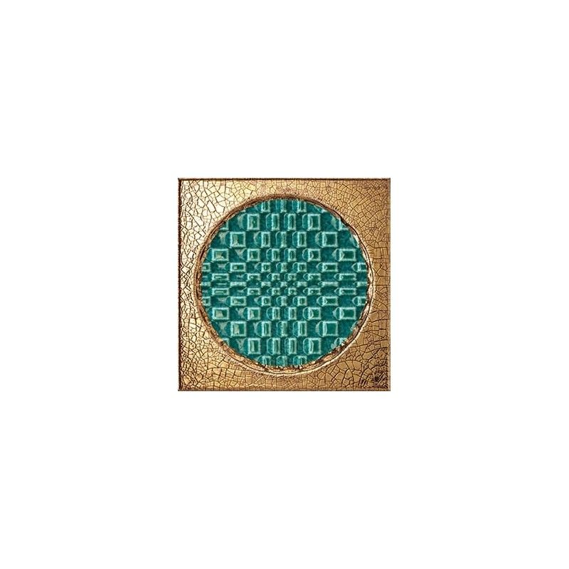 CITTA' DI FAENZA GEO VERDE DECORATION ORO GLOSSY 6X6 - IRIS 511063 IRIS CERAMICA - 1