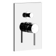 VIA TORTONA External part 2-way wall mounted mixer with GESSI bathroom / shower automatic diverter
