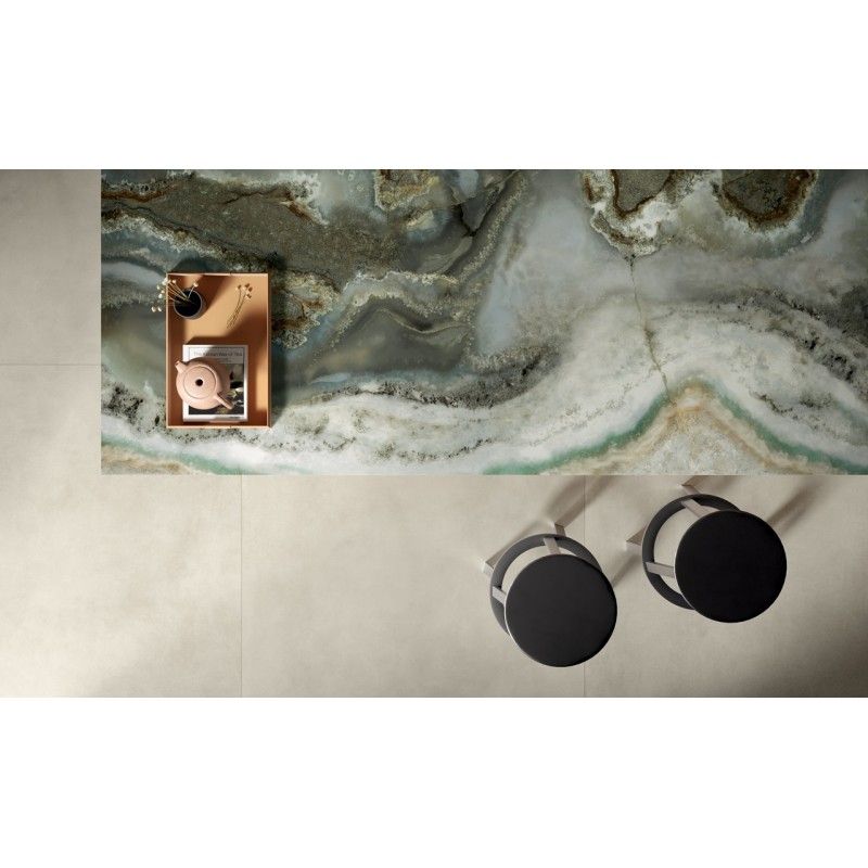 INFINITO 2.0 AGATE CRYSTAL JADE POLISHED BOOKMATCH A 163X324 - FONDOVALLE INF2435 CERAMICA FONDOVALLE - 1