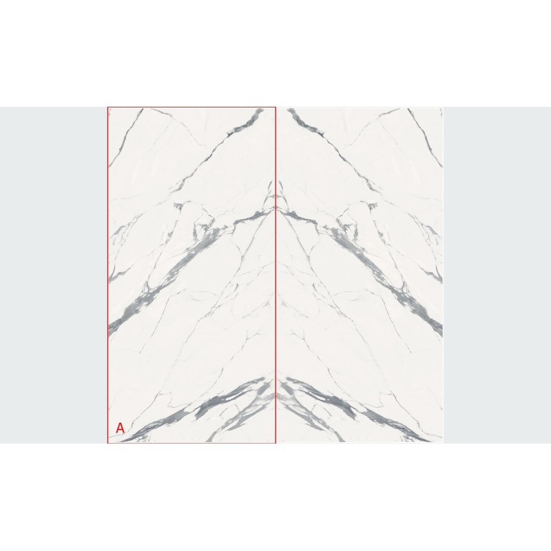 INFINITO 2.0 STATUARIO EXTRA NATURAL BOOKMATCH A 163X324 - FONDOVALLE INF1382 CERAMICA FONDOVALLE - 1