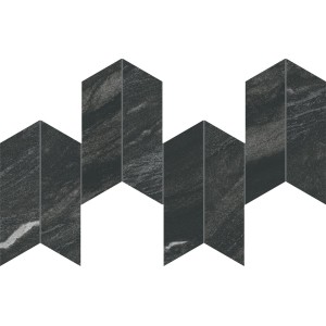 Marvel Diva Black Tempest Mosaico Chevron 17,5x46,3  Velvet  - CERAMICHE ATLAS CONCORDE AYD5 CERAMICHE ATLAS CONCORDE - 1