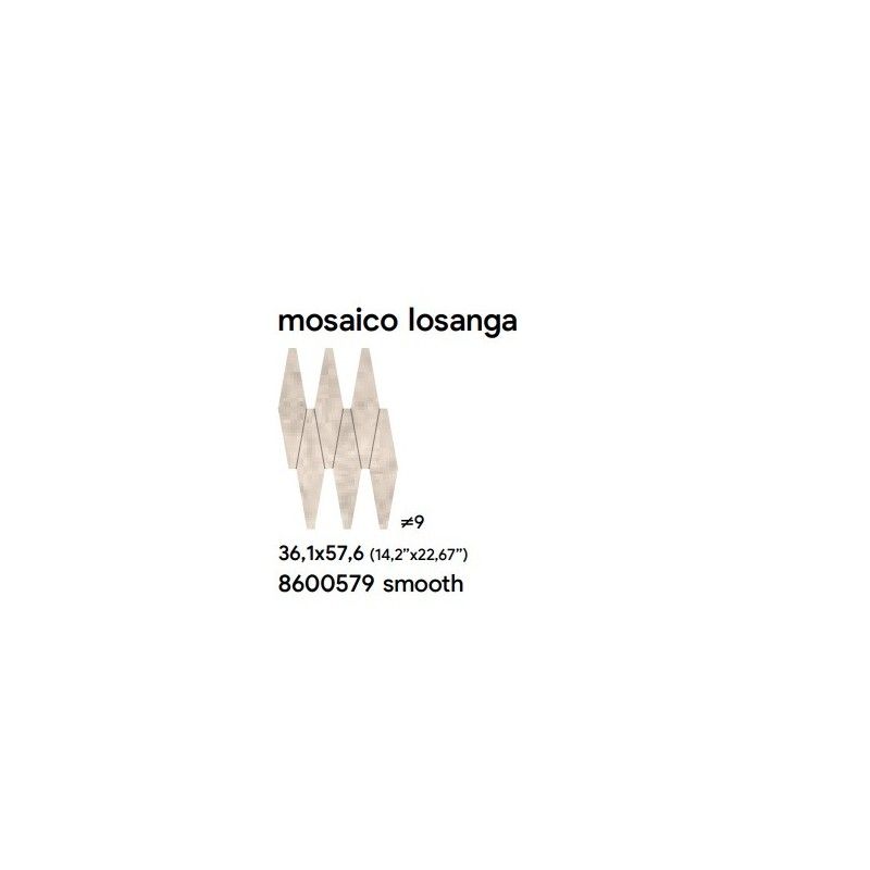 ROYAL 36,1X57,6 BEIGE SMOOTH MOSAICO LOSANGA - SAIME CERAMICHE 8600479 SAIME CERAMICHE - 1