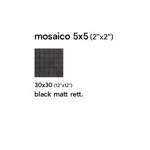 URBAN 30X30 BLACK NATUREL MOSAIQUE 3 - SAIME CERAMICHE 7600108 SAIME CERAMICHE - 1