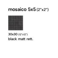 URBAN 30X30 BLACK NATURALE MOSAICO 3 - SAIME CERAMICHE 7600108 SAIME CERAMICHE - 1