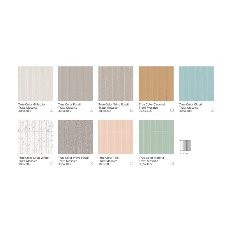 TRUE COLOR WAVE FOSSIL TRATTI MOSAICO 30,5X30,5 - FAP CERAMICHE fTLU FAP CERAMICHE - 1