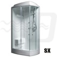 BOX DOCCIA RETTANGOLARE HARZ 90x70 SENZA BAGNO VAPORE DX SAMO GLASS IDROMASSAGGIO - 1