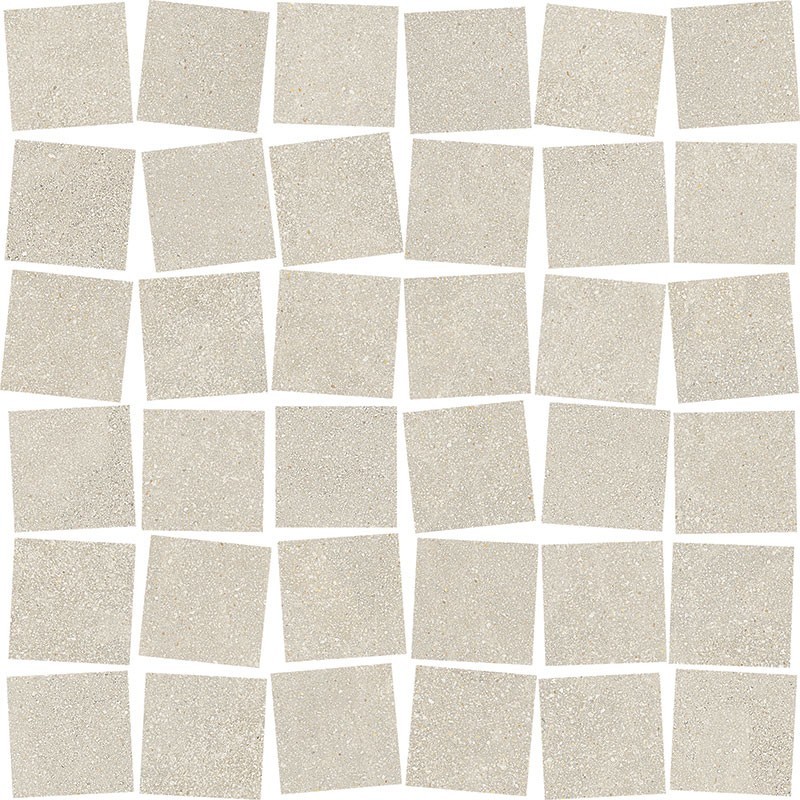 RECONCRETE RO 01 SPAZZOLATO MOSAICO 36T BIANCO CALDO 30X30 - MIRAGE CBH7 MIRAGE - 1