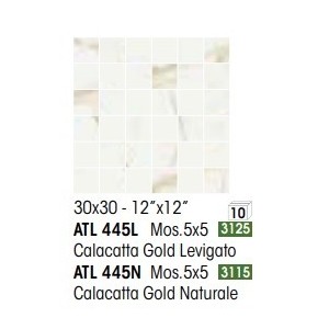 ATELIER MOSAIQUE 5X5 CALACATTA GOLD NATUREL - NOVABELL ATL445N NOVABELL - 1