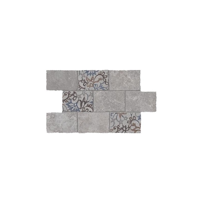 HERITAGE MOSAIK 30X45  MAJOR FLORITA DECO GREY NATURAL - Viva Emilgroup EGTT VIVA EMILGROUP - 1