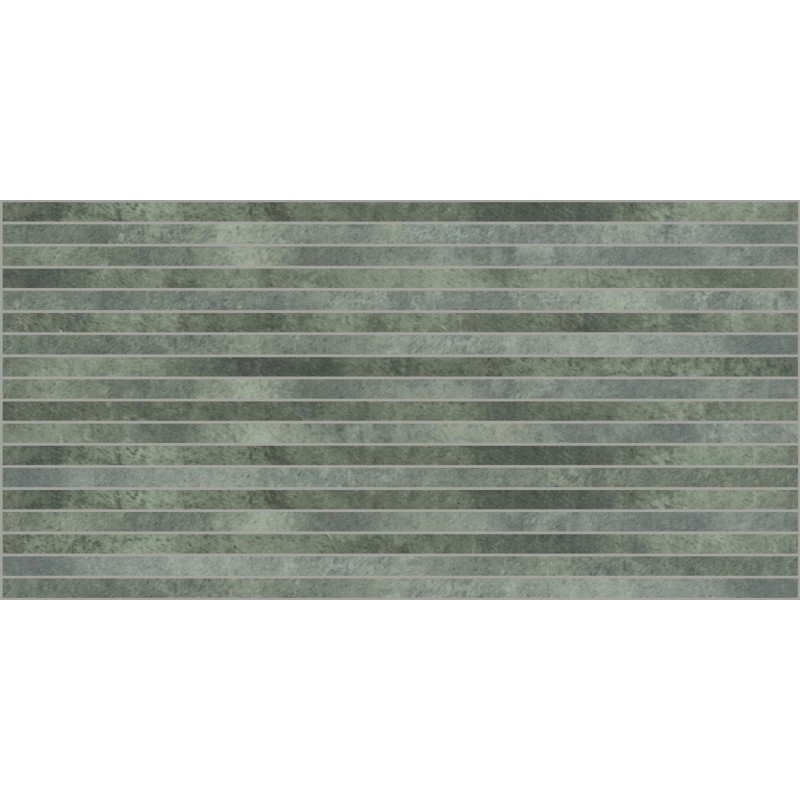 Krea Green 15x120 mosaic stripes 4.8mm - GIGACER 4.8MOS120STRKREAGREE GIGACER - 1